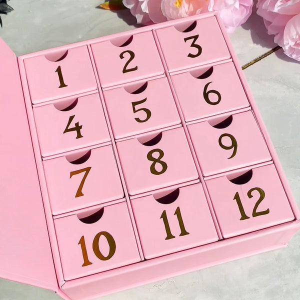 Merry Christmas Cube Pink Advent Calendar