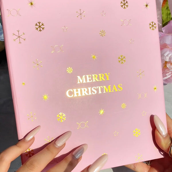 Merry Christmas Cube Pink Advent Calendar
