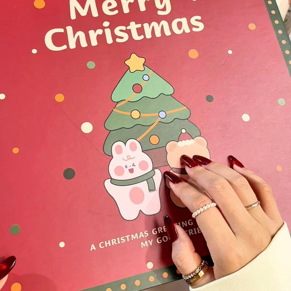 Merry Christmas Cute Bear Handling Advent Calendar Blind Box