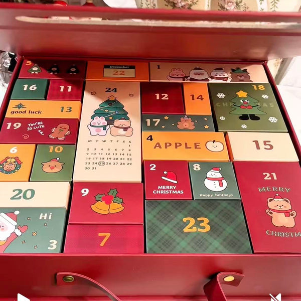 Merry Christmas Cute Bear Handling Advent Calendar Blind Box