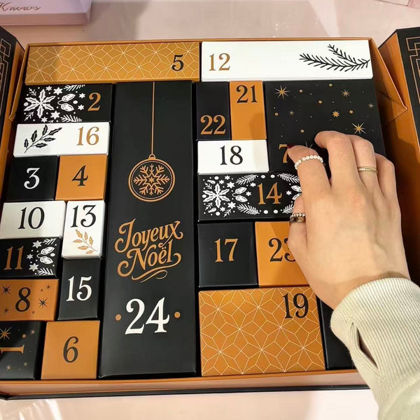 Merry Christmas Advent Calendar Blind Box Golden Black New