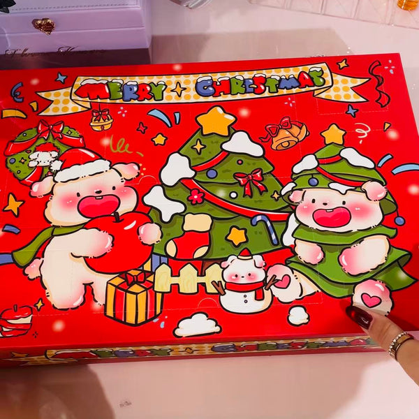 Merry Christmas Happy Family Advent Calendar Blind Box New